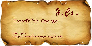 Horváth Csenge névjegykártya